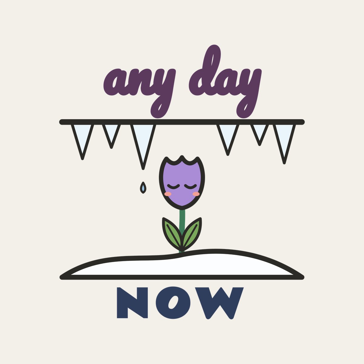 Any Day Now design, close up