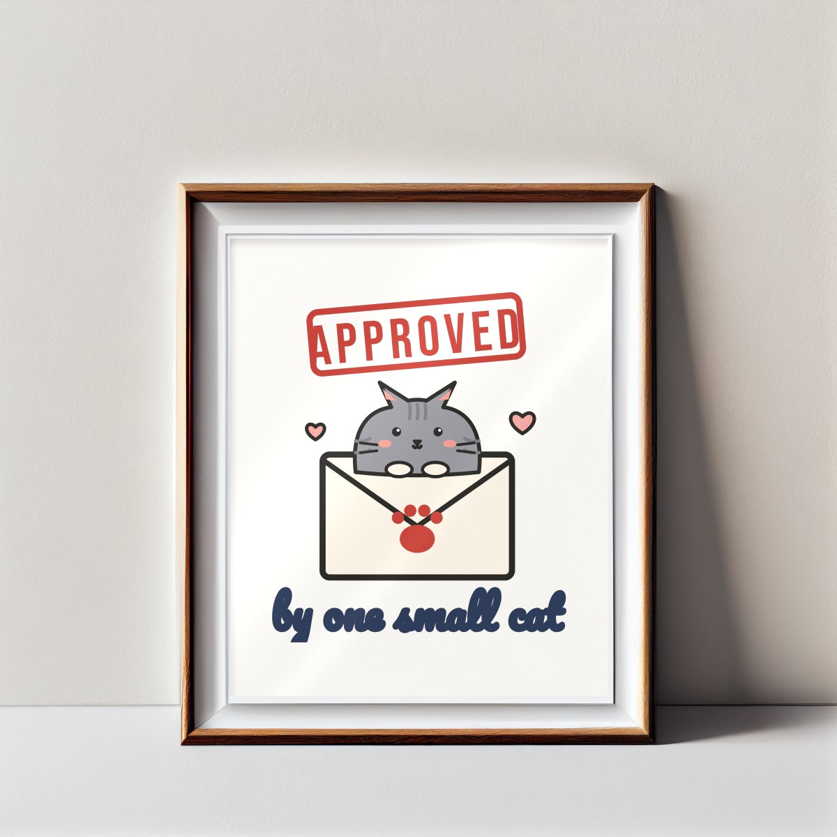 Approved by One Small Cat Art Print, photo 3