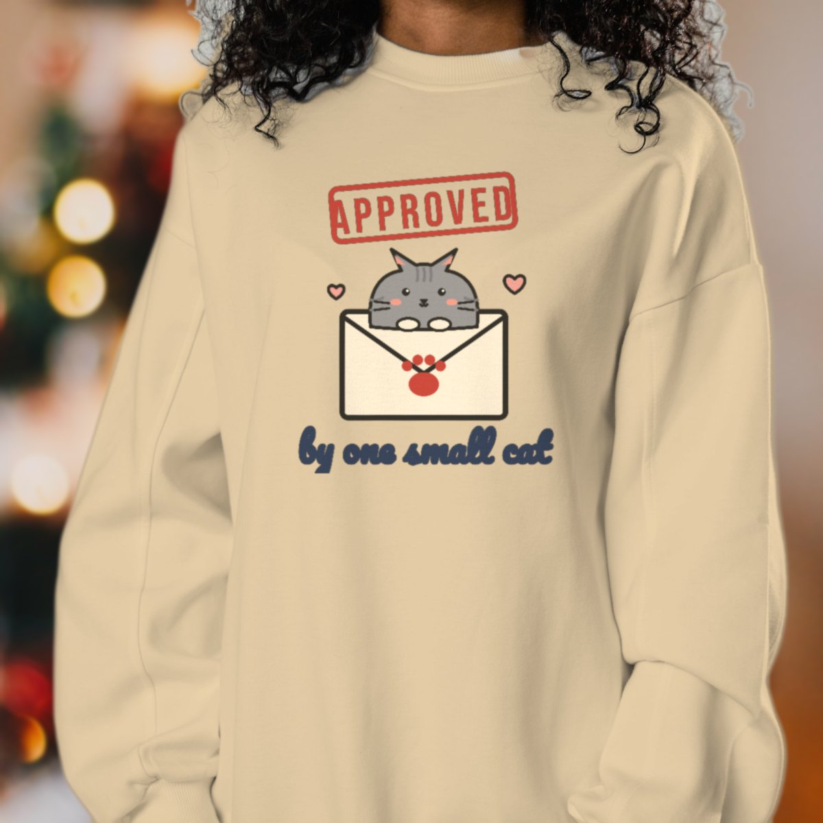Approved by One Small Cat Sweatshirt in sand