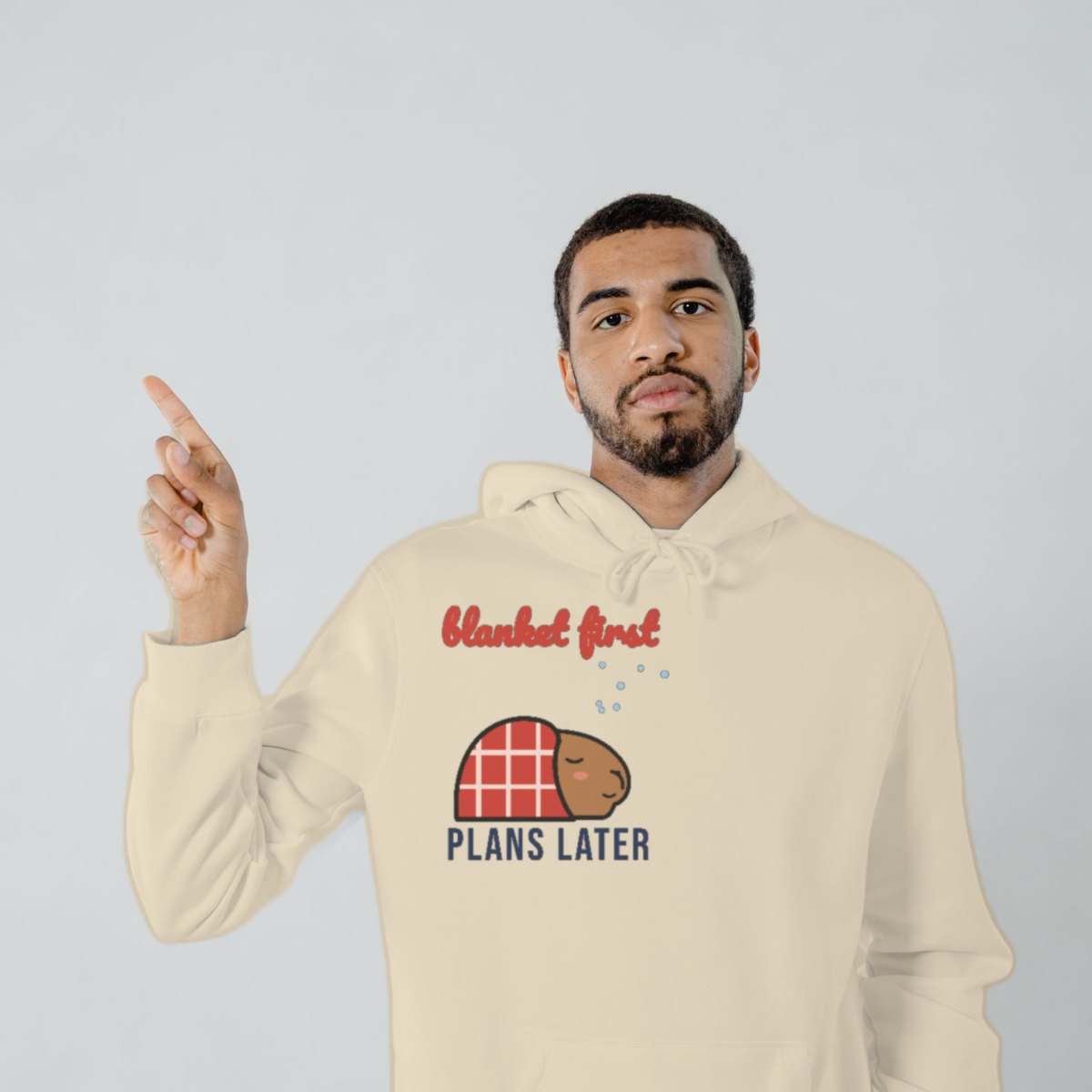 Blanket First, Plans Later Hoodie in sand