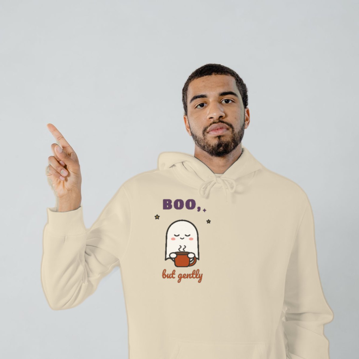 Boo, but Gently Hoodie in sand