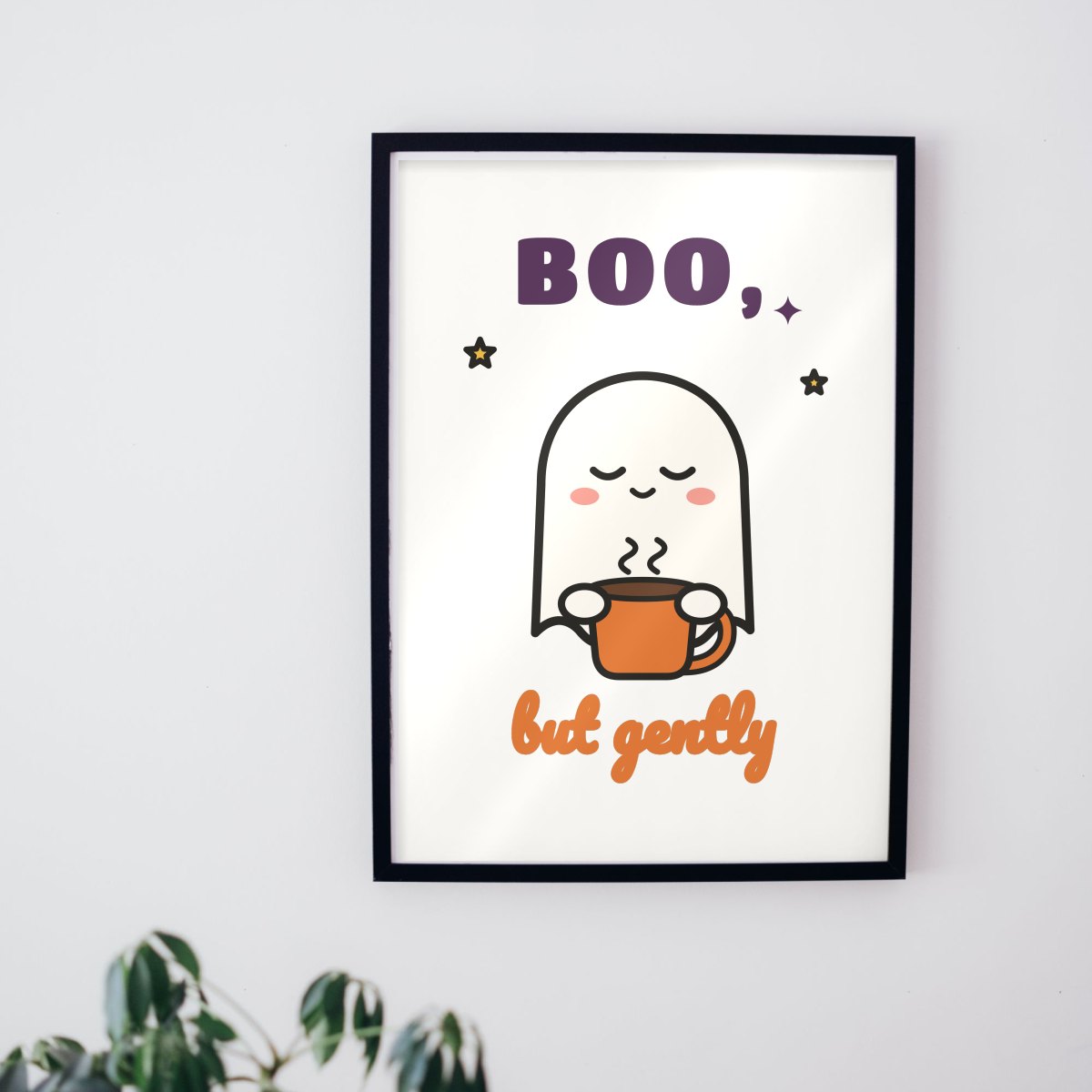 Boo, but Gently Art Print, photo 3