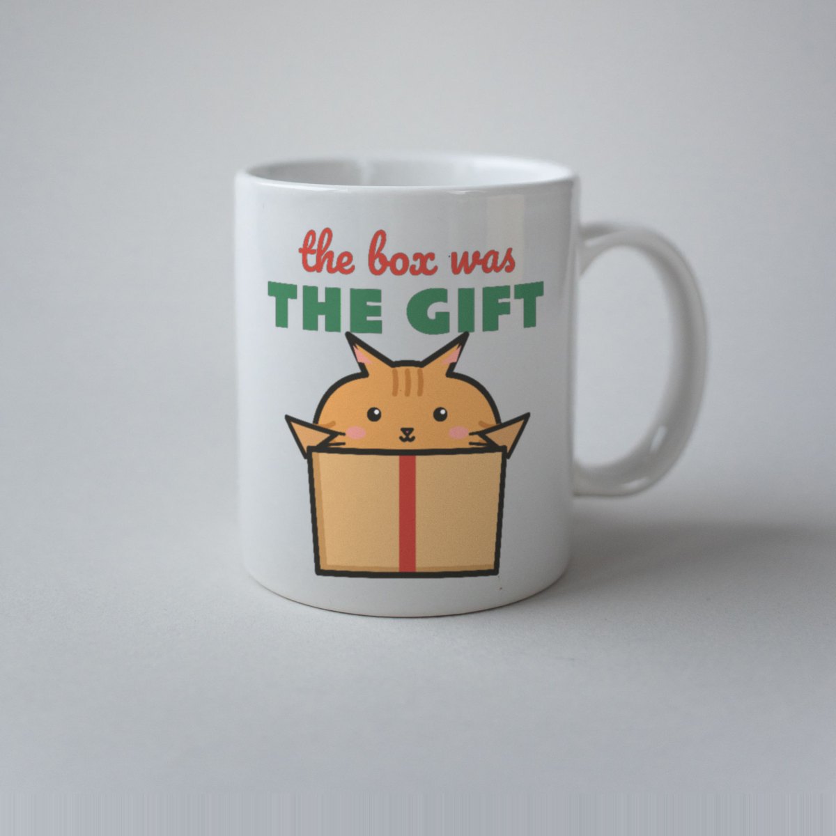 The Box Was the Gift Mug in white