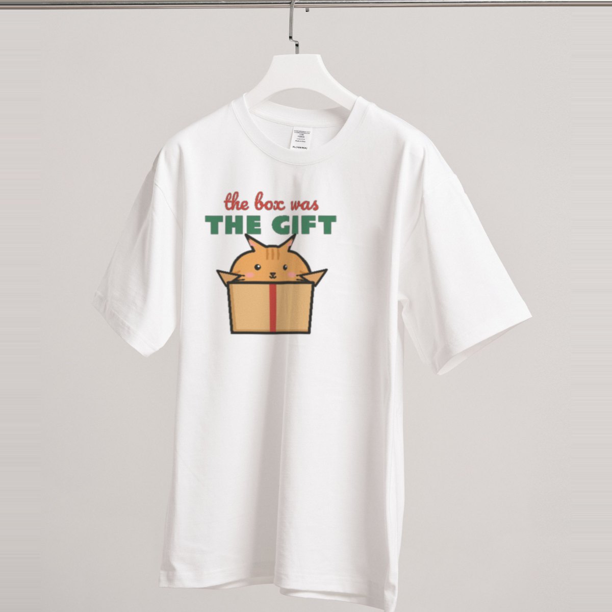 The Box Was the Gift Tee in white