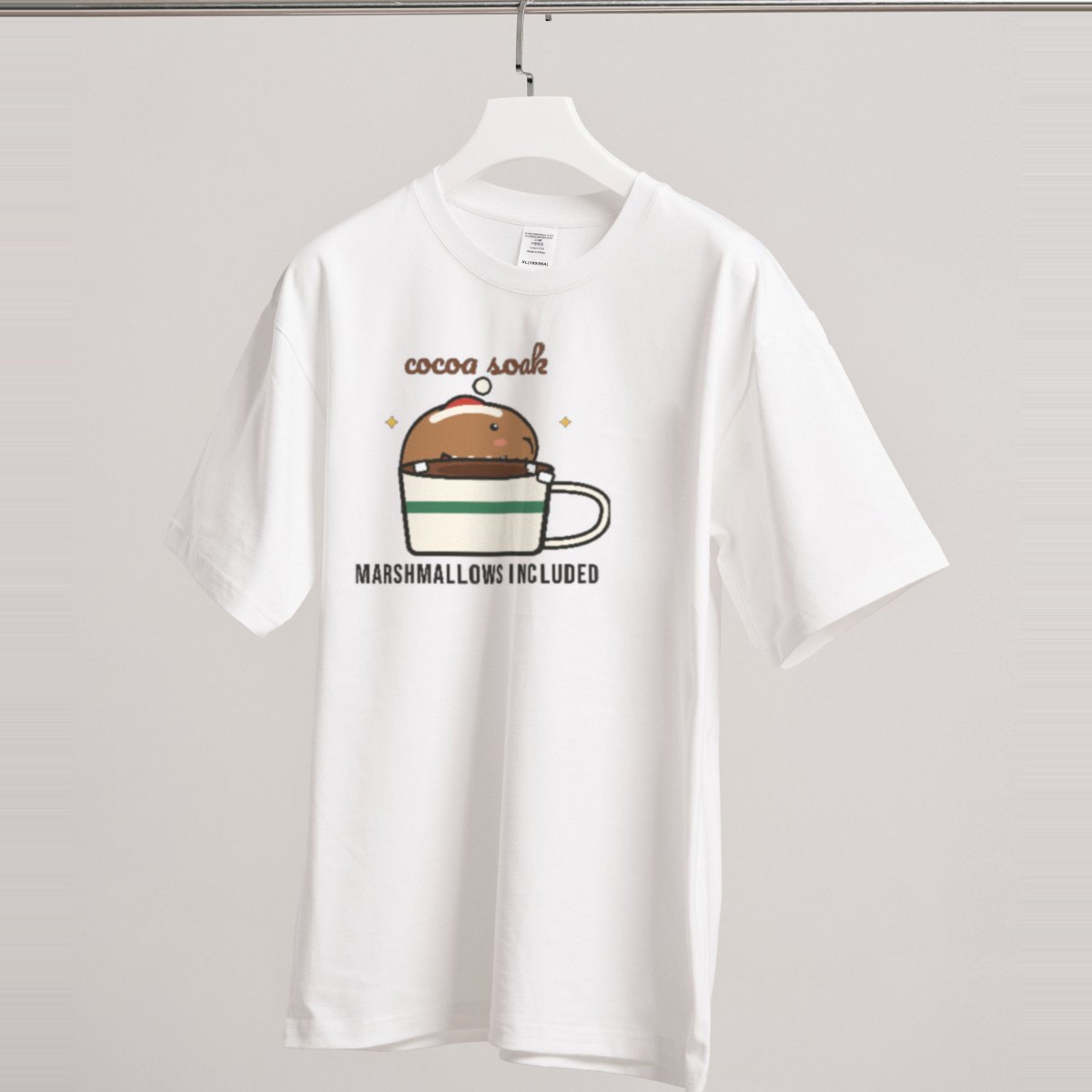 Cocoa Soak Tee in white