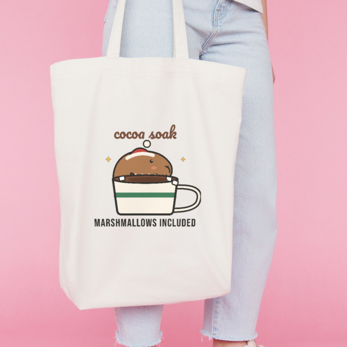Cocoa Soak Tote Bag in natural
