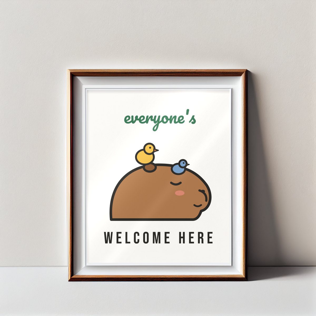 Everyone's Welcome Here Art Print in matte white