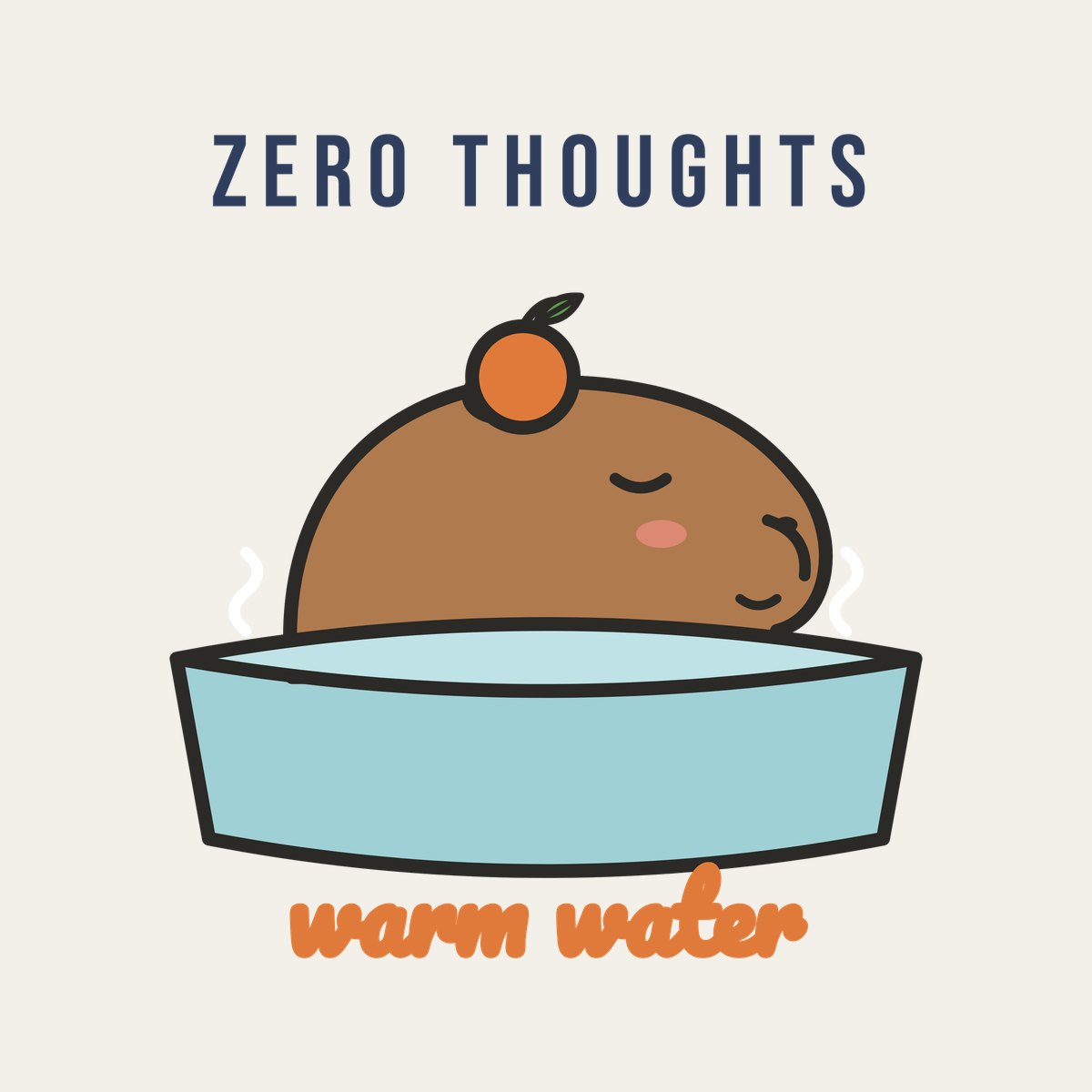 Zero Thoughts, Warm Water design, close up