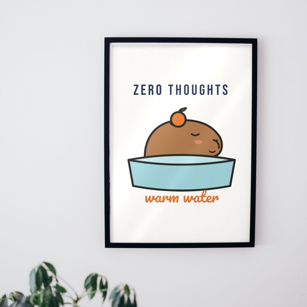 Zero Thoughts, Warm Water Art Print in matte white