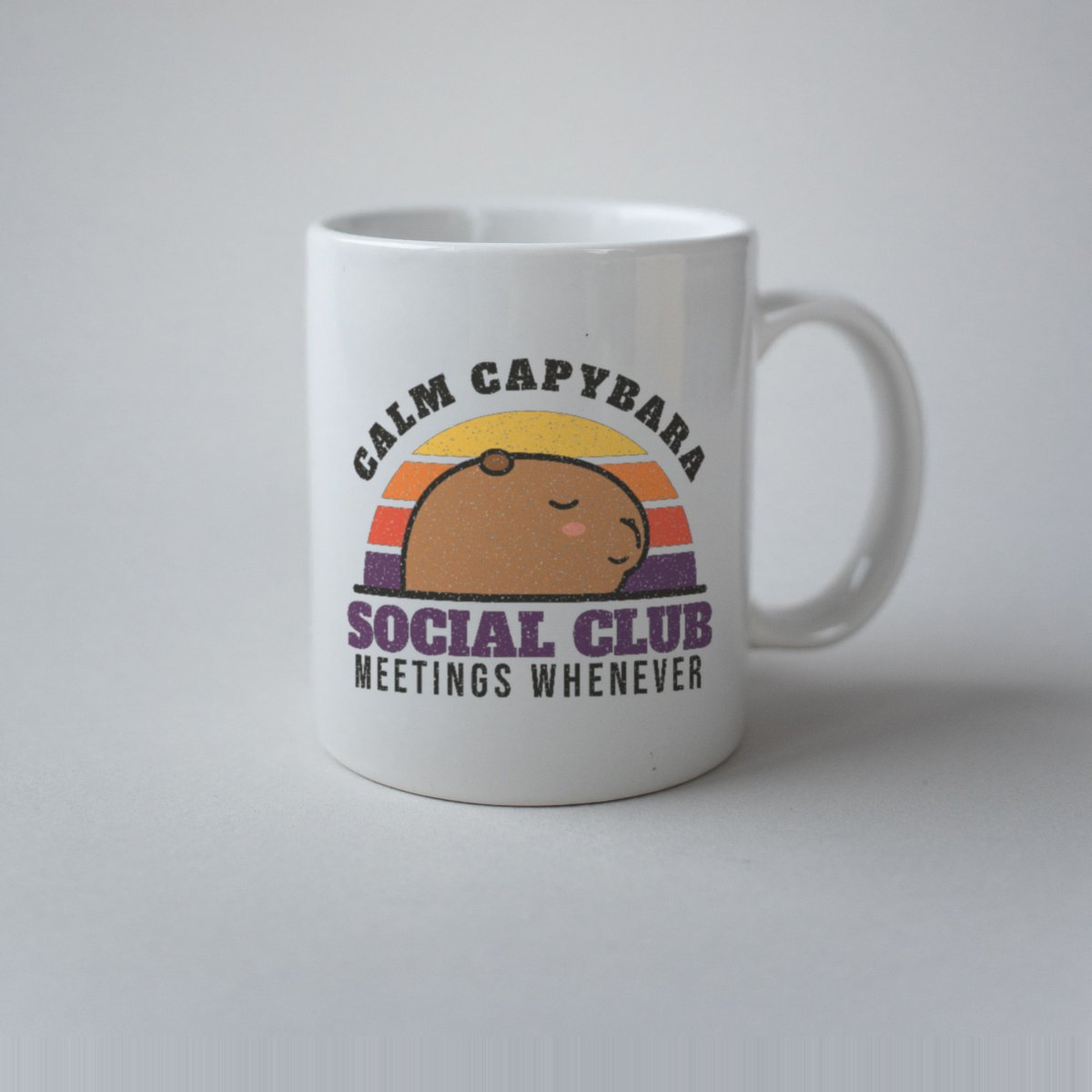 Calm Capybara Social Club Mug, photo 3