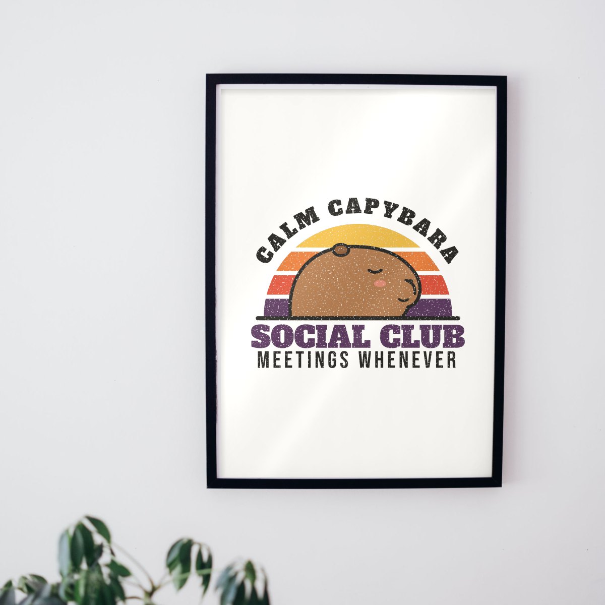 Calm Capybara Social Club Art Print, photo 3