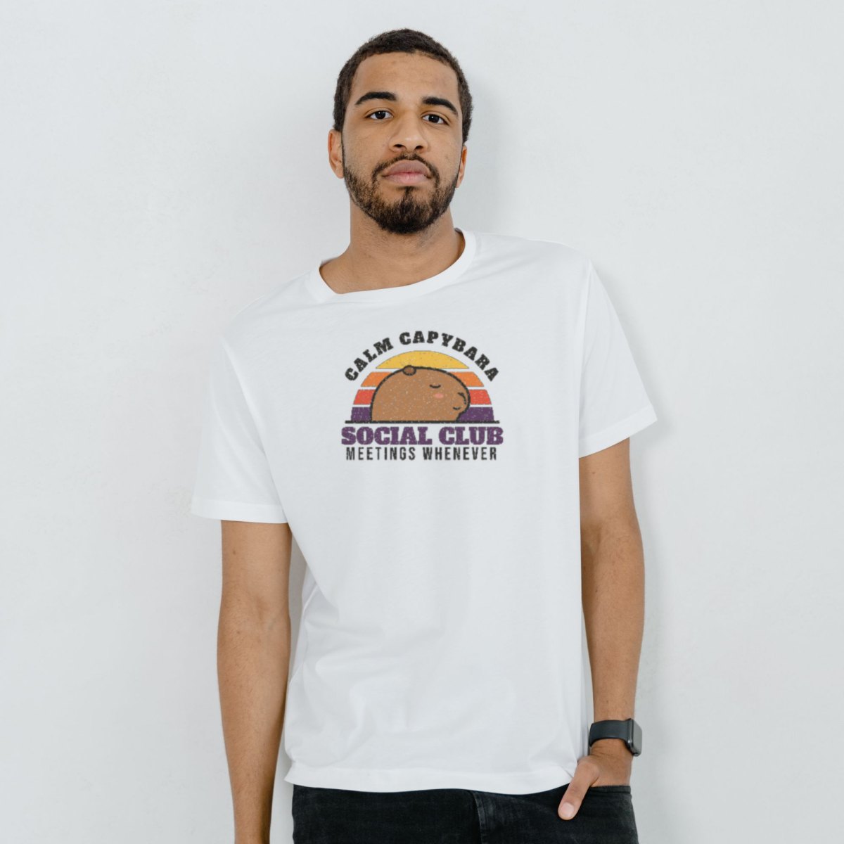 Calm Capybara Social Club Tee, photo 4