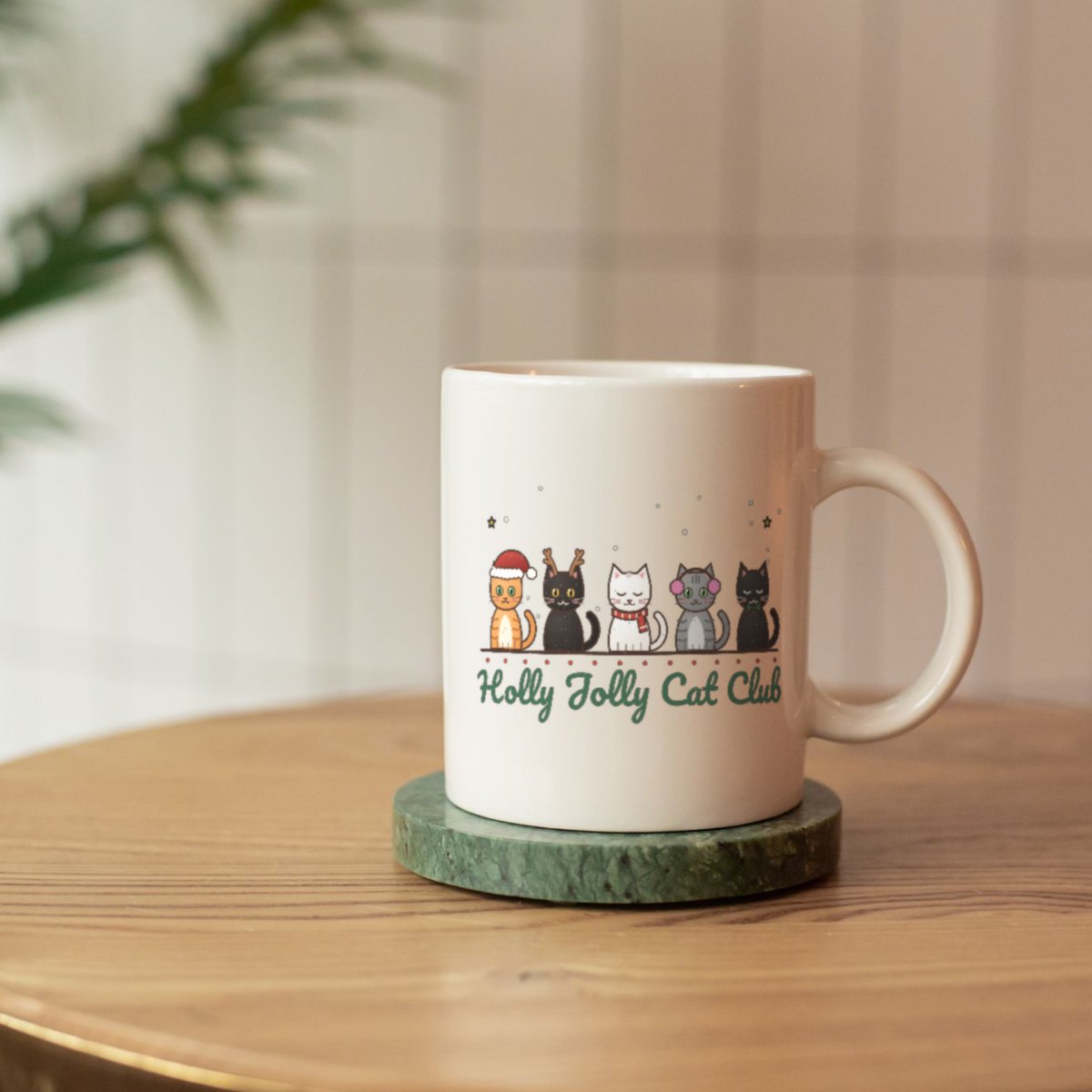 Holly Jolly Cat Club Mug, photo 3