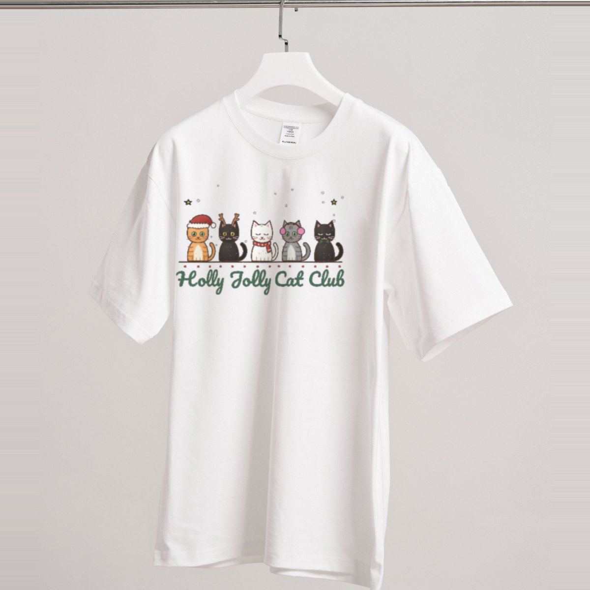 Holly Jolly Cat Club Tee, photo 4
