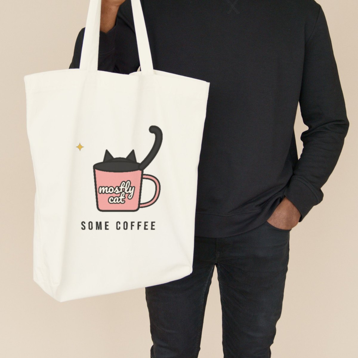 Mostly Cat, Some Coffee Tote Bag, photo 3