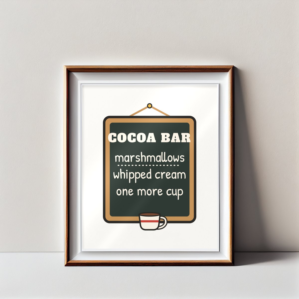 Cocoa Bar, Open Late Art Print in matte white
