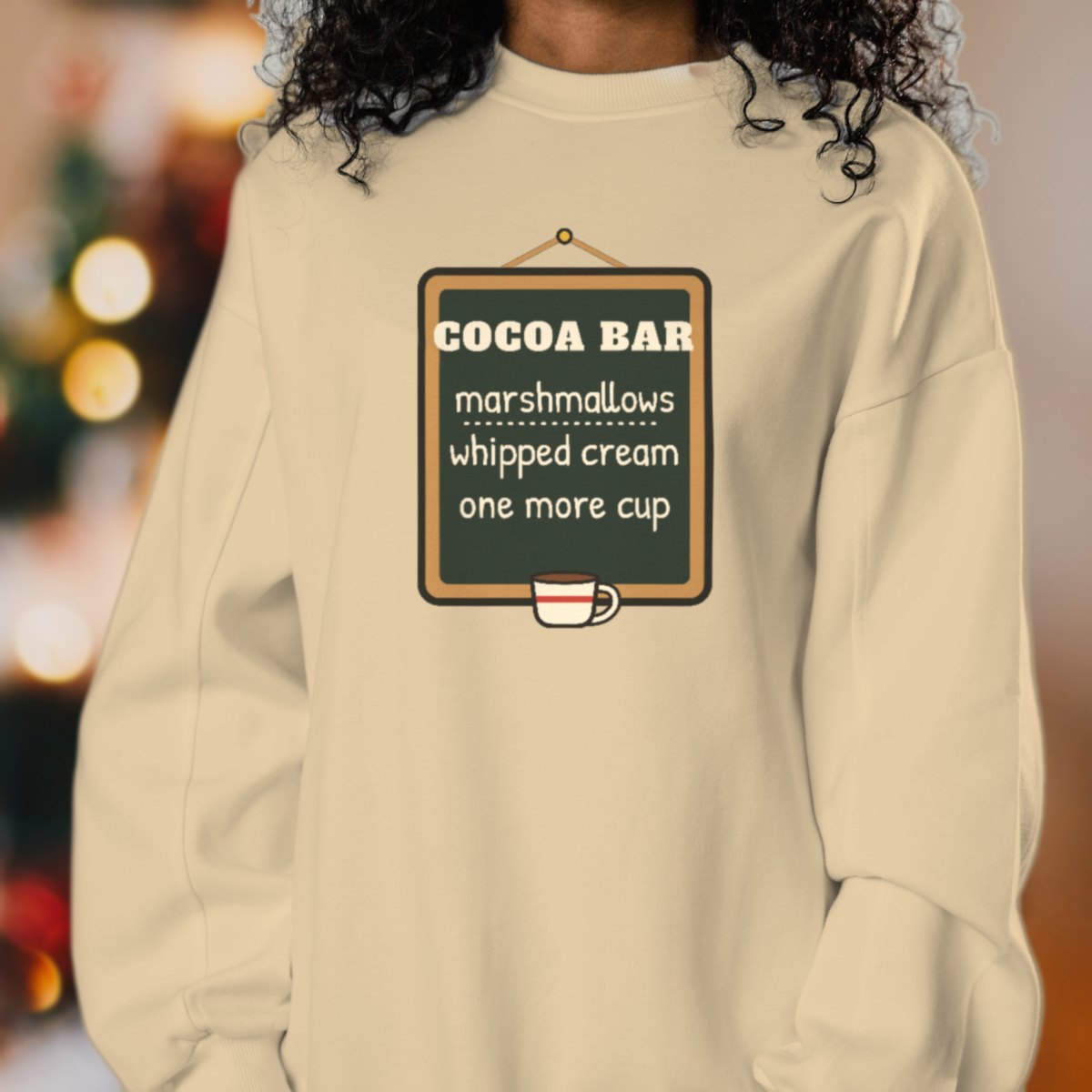 Cocoa Bar, Open Late Sweatshirt in sand