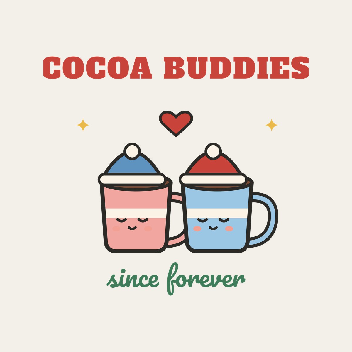Cocoa Buddies design, close up