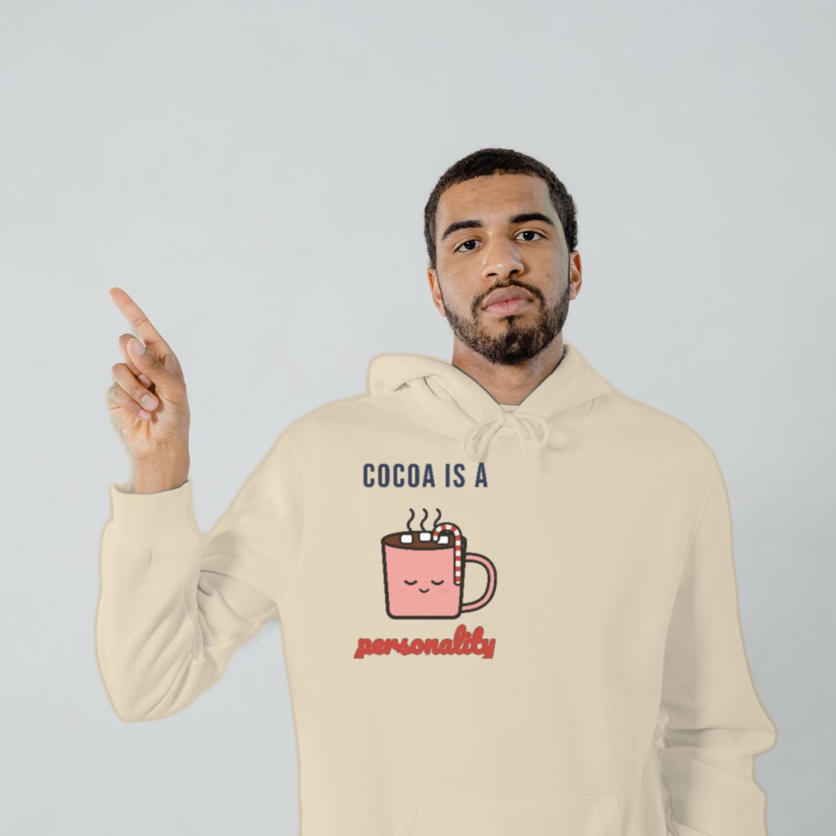 Cocoa Is a Personality Hoodie in sand