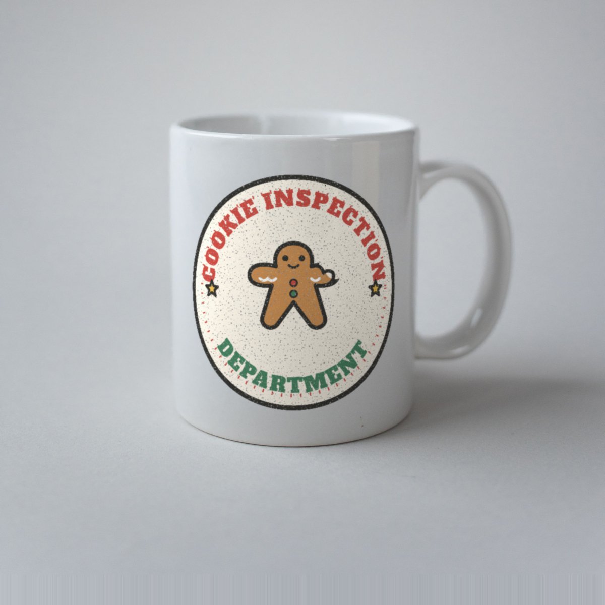 Cookie Inspection Department Mug in white