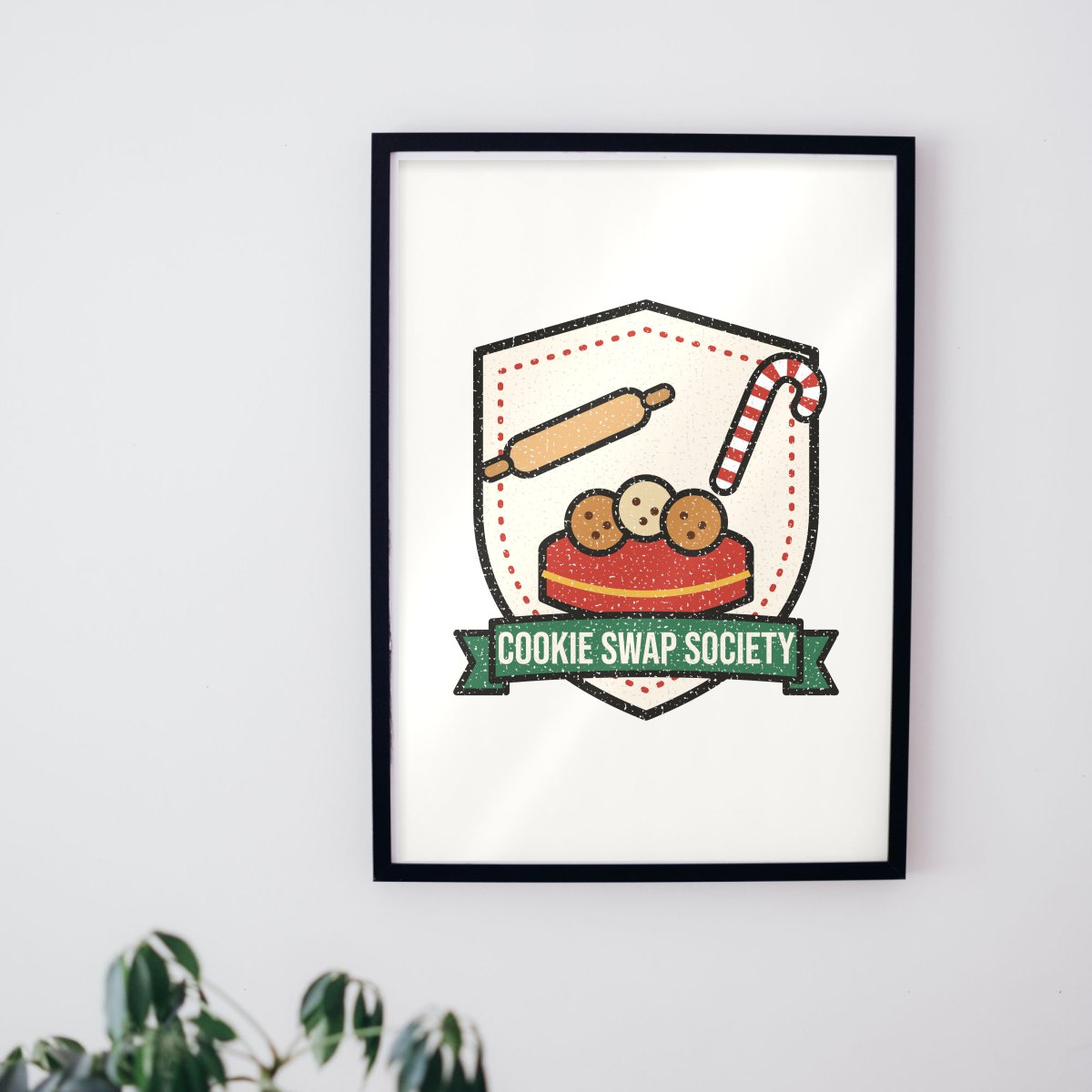Cookie Swap Society Art Print in matte white