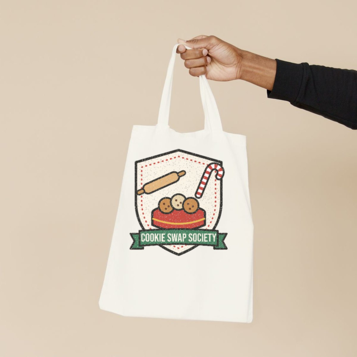 Cookie Swap Society Tote Bag in natural