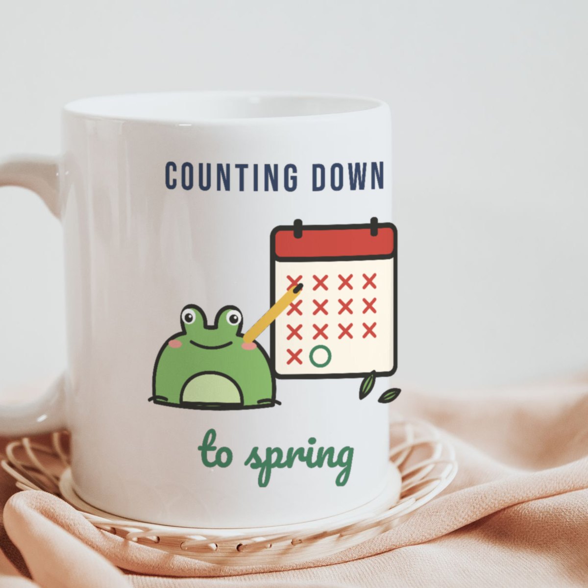 Counting Down to Spring Mug in white