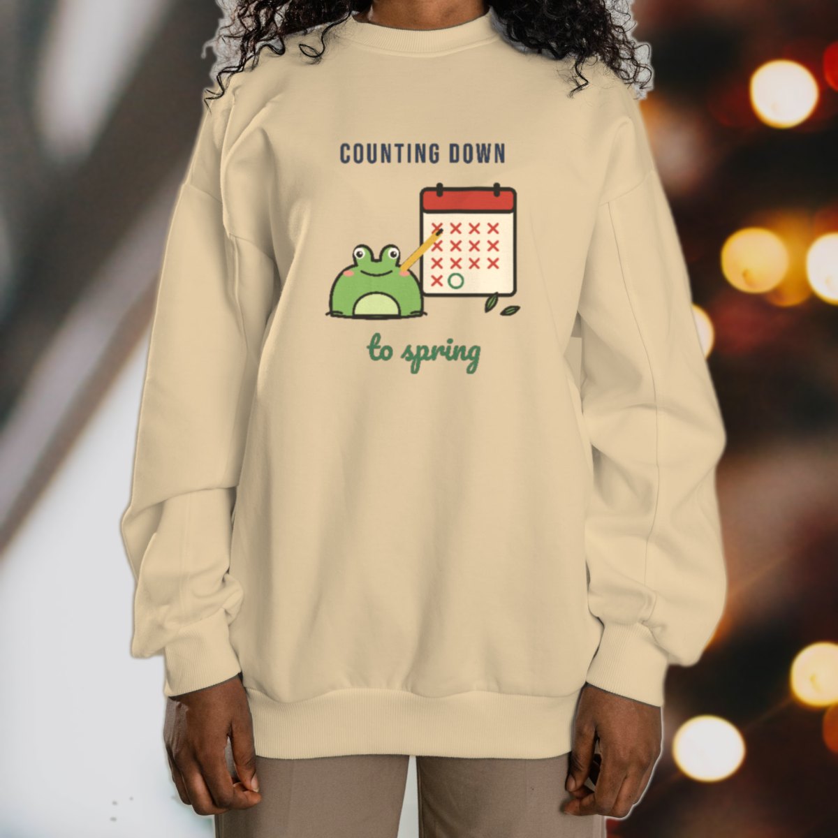 Counting Down to Spring Sweatshirt in sand