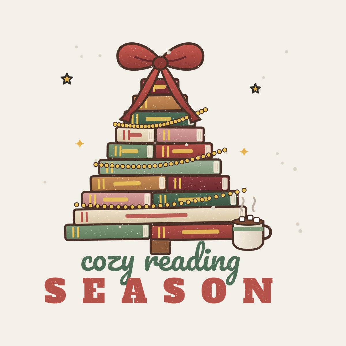 Cozy Reading Season design, close up