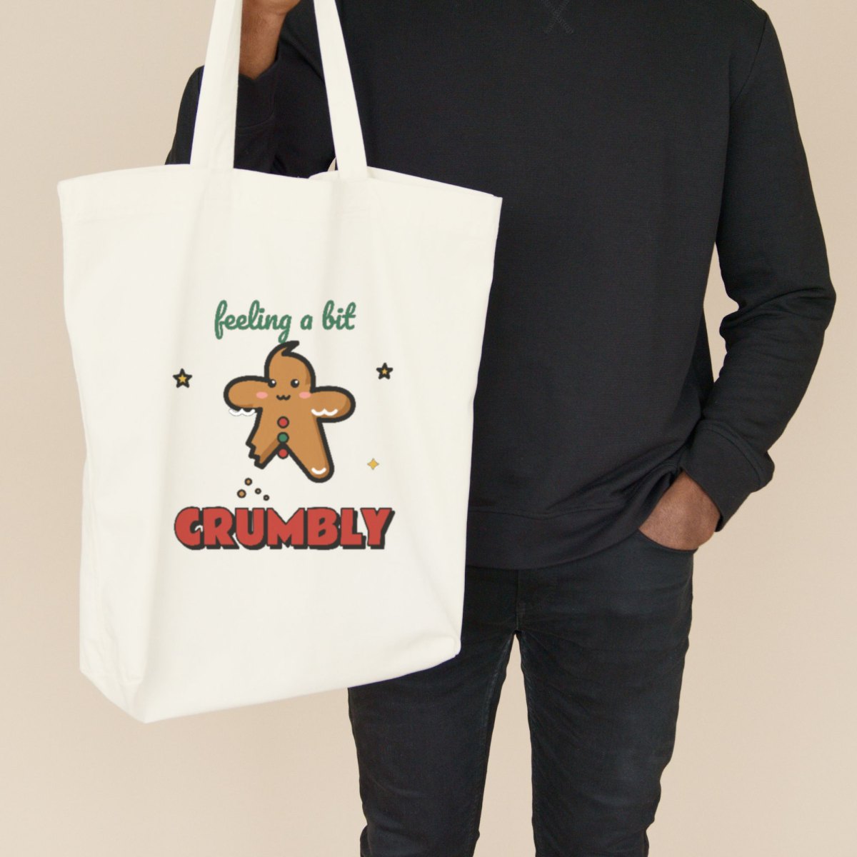 Feeling a Bit Crumbly Tote Bag in natural
