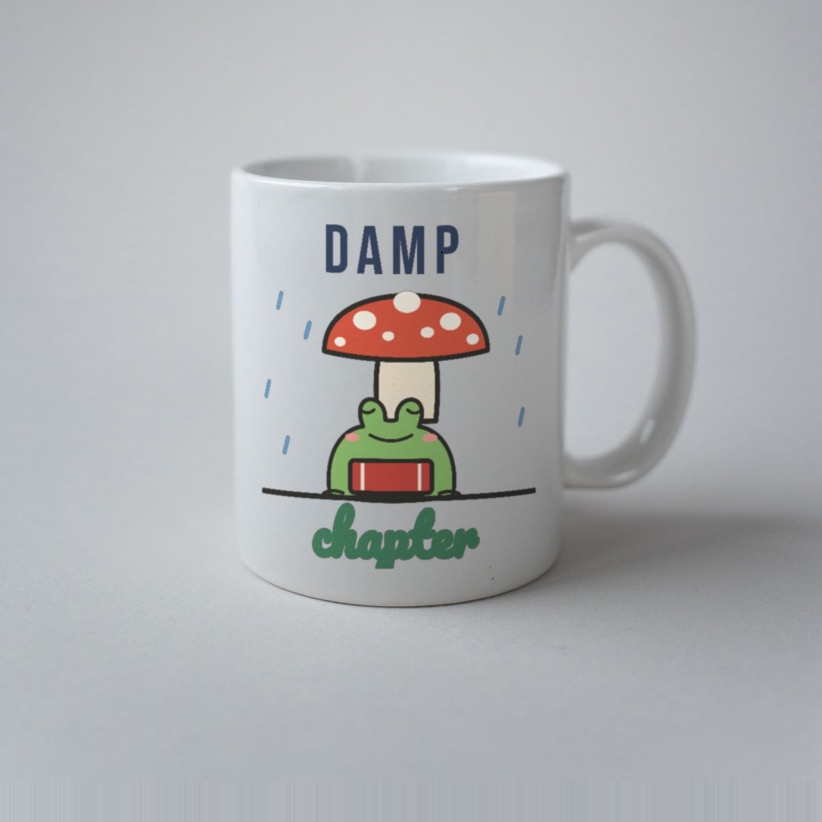 Damp Chapter Mug in white