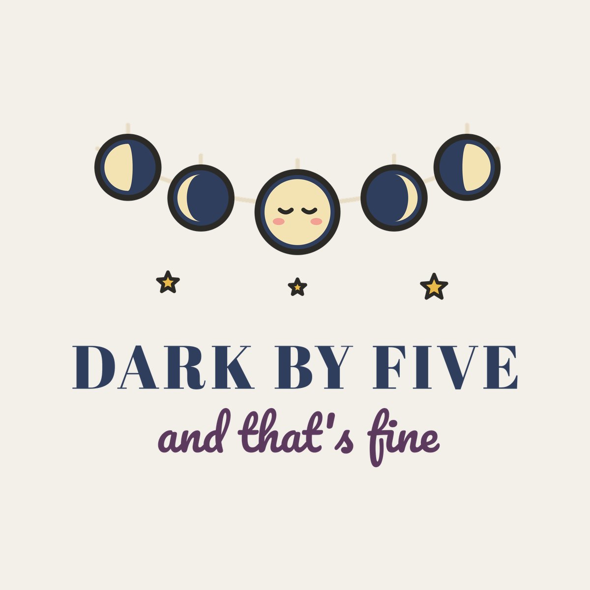 Dark by Five design, close up