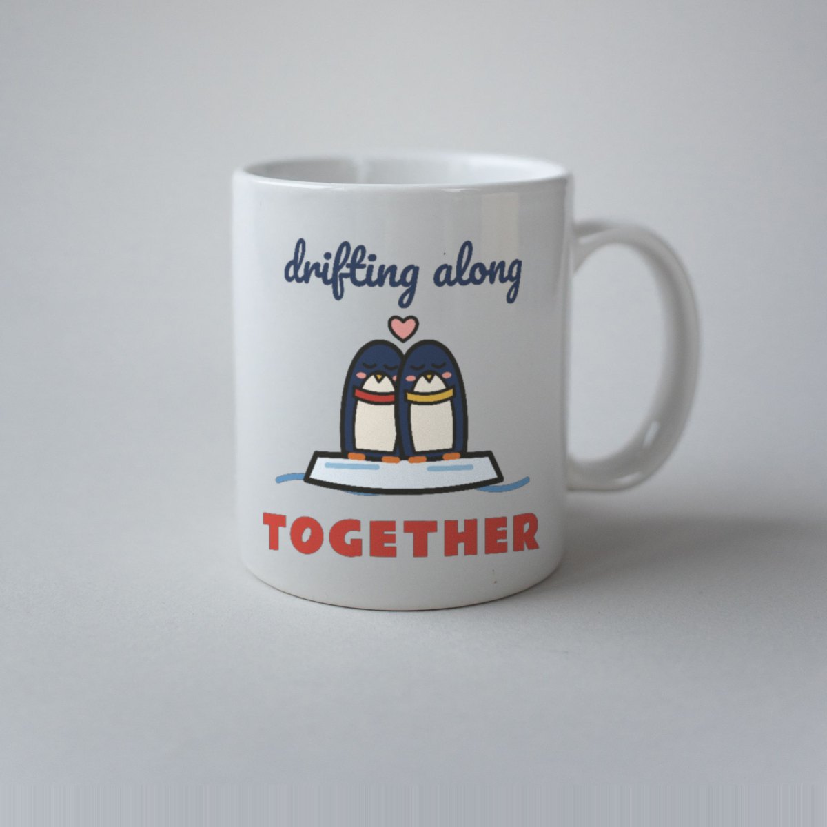 Drifting Along, Together Mug in white