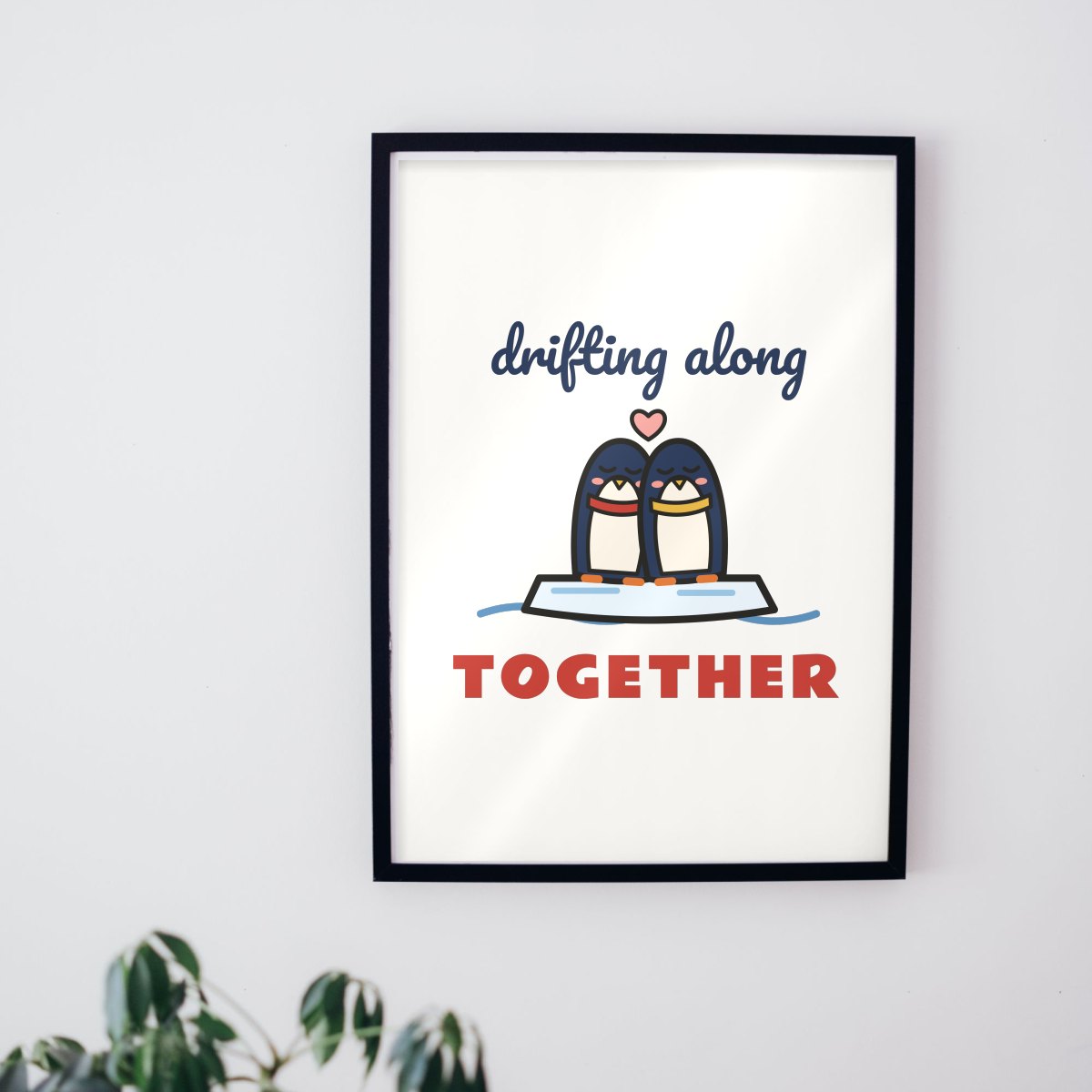 Drifting Along, Together Art Print in matte white