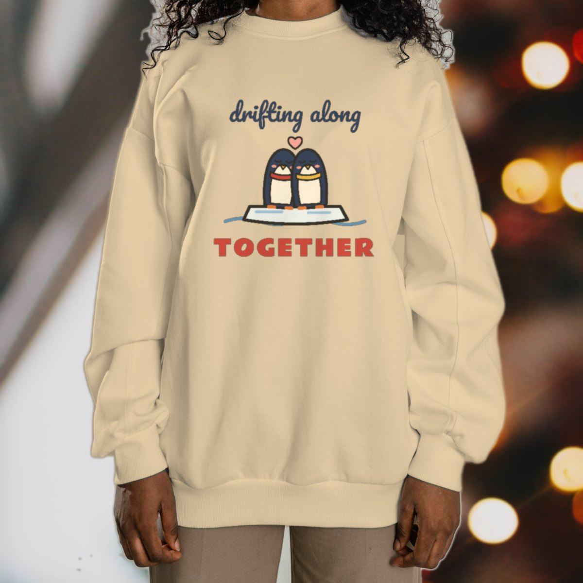 Drifting Along, Together Sweatshirt in sand