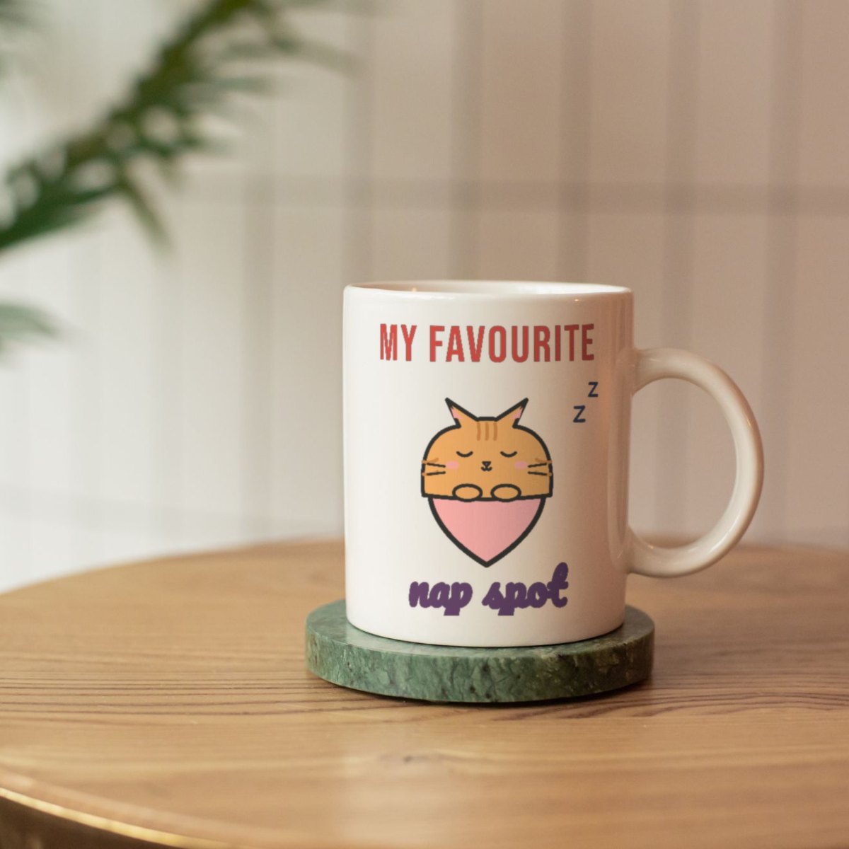 My Favourite Nap Spot Mug in white