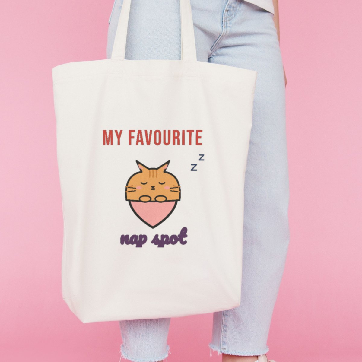 My Favourite Nap Spot Tote Bag in natural