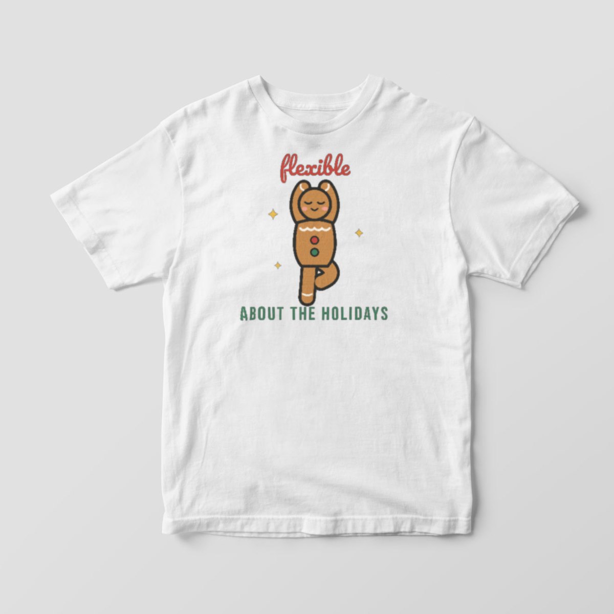 Flexible About the Holidays Tee in white