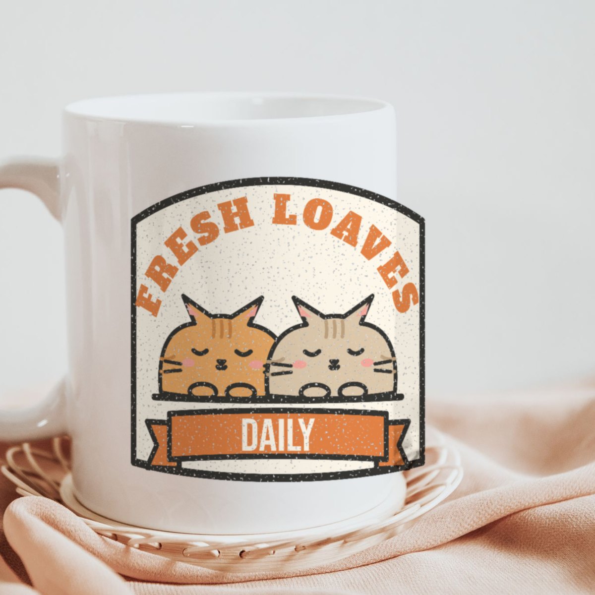 Fresh Loaves Daily Mug in white