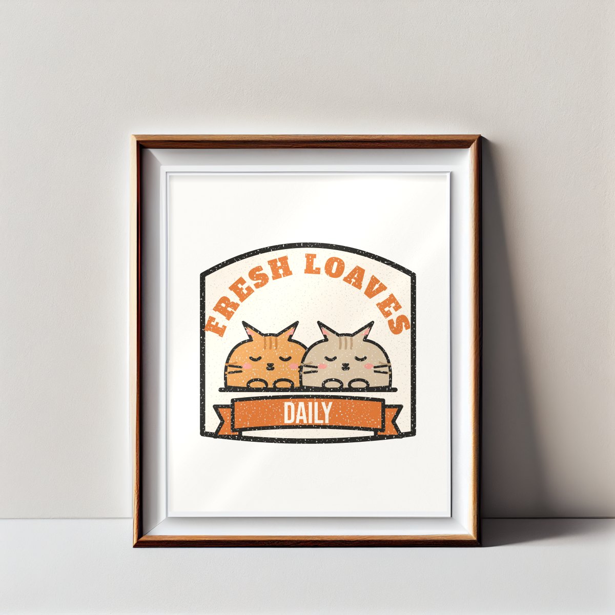 Fresh Loaves Daily Art Print in matte white