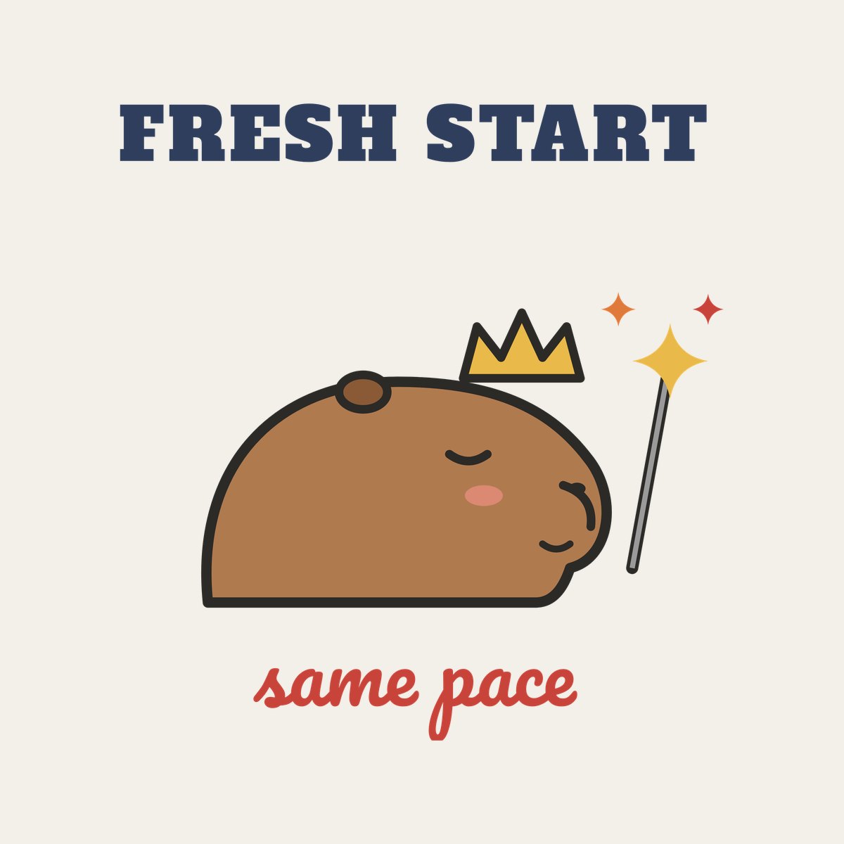 Fresh Start, Same Pace design, close up