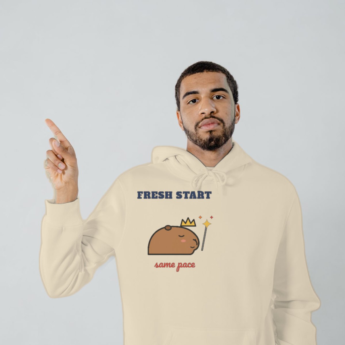 Fresh Start, Same Pace Hoodie in sand