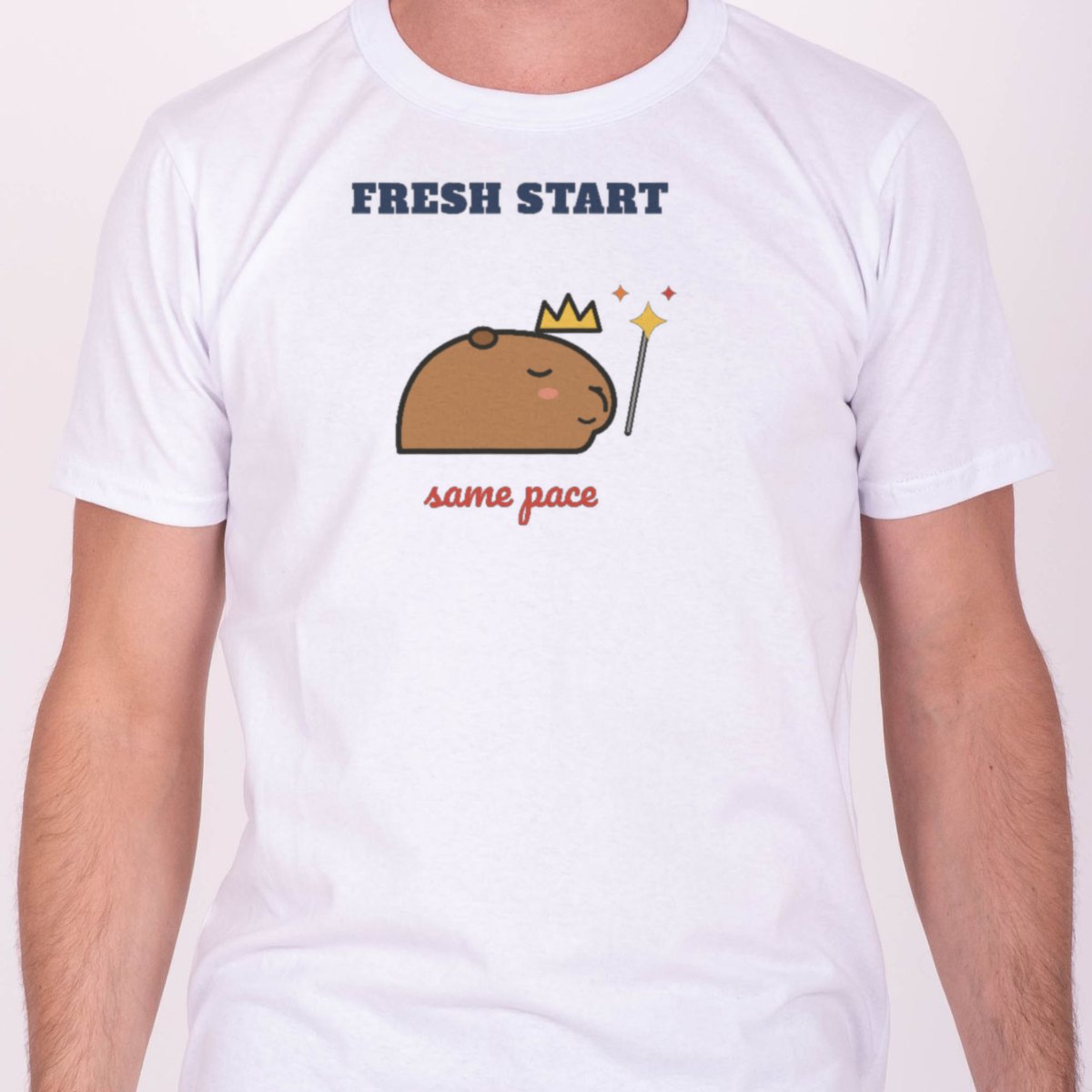 Fresh Start, Same Pace Tee in white