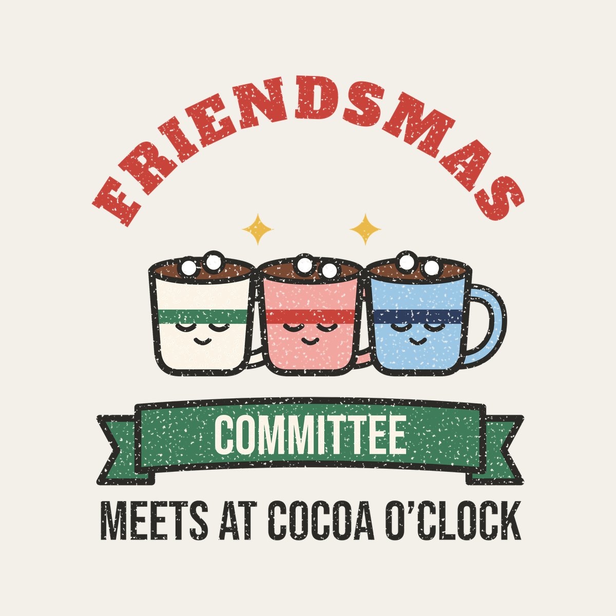 Friendsmas Committee design, close up