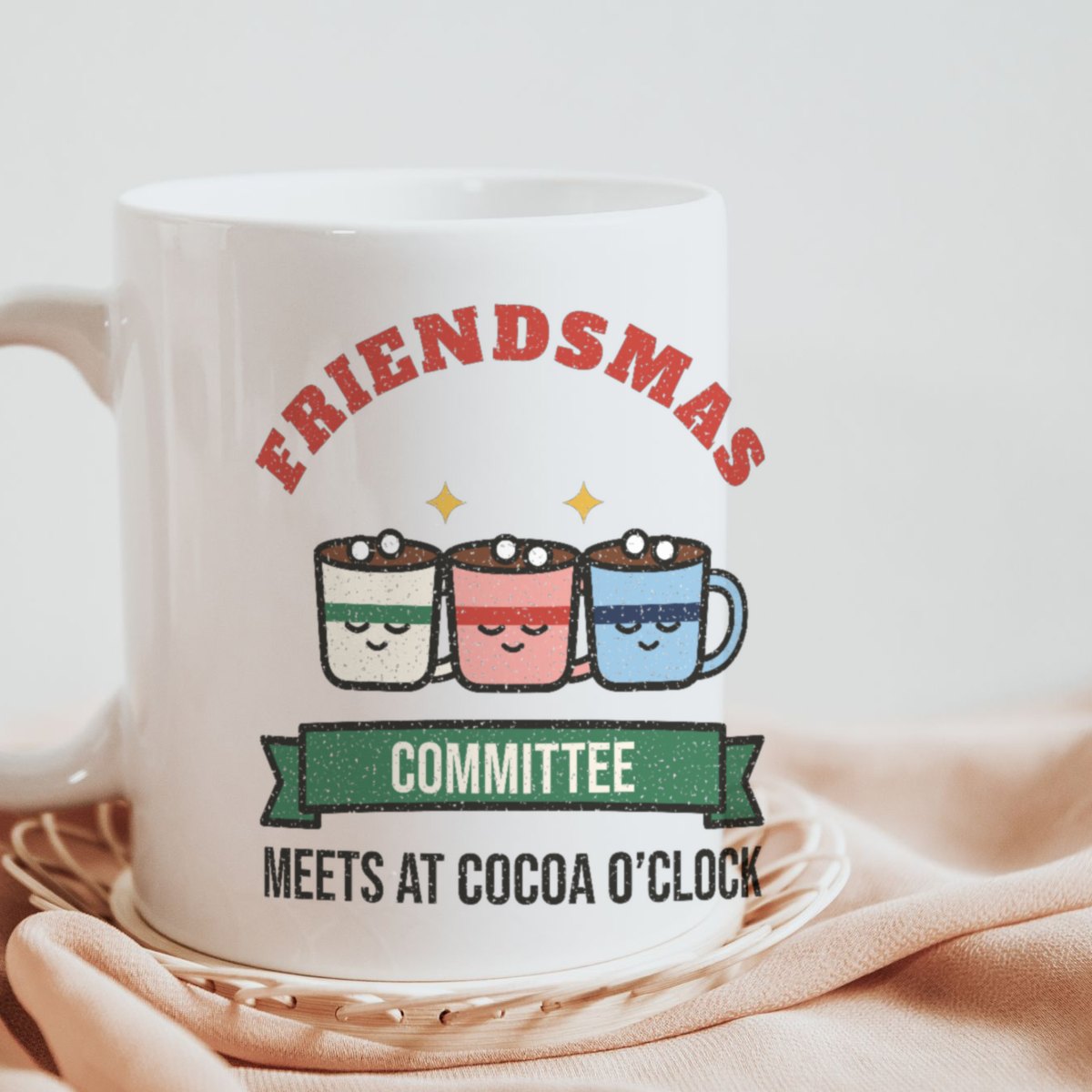 Friendsmas Committee Mug in white