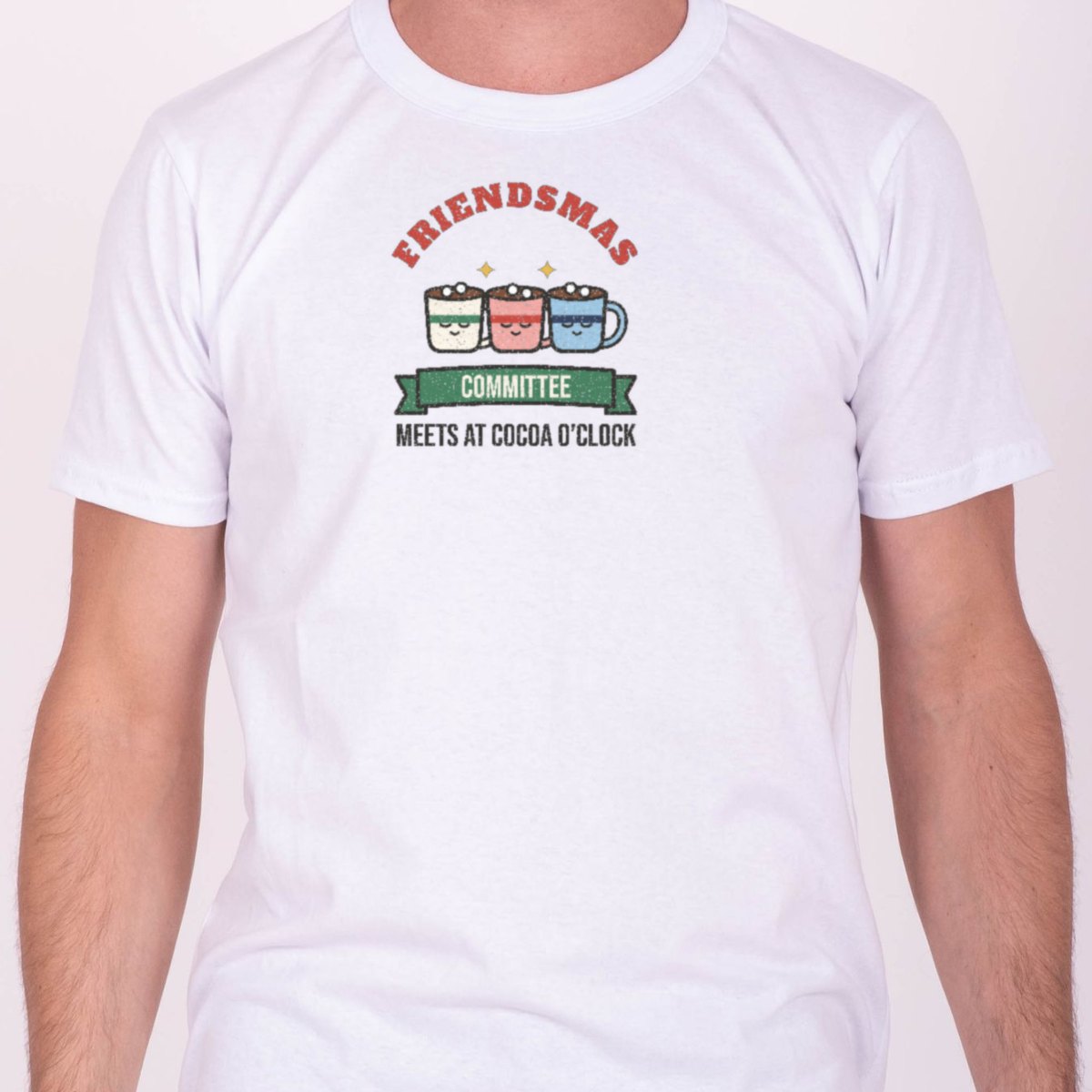 Friendsmas Committee Tee in white