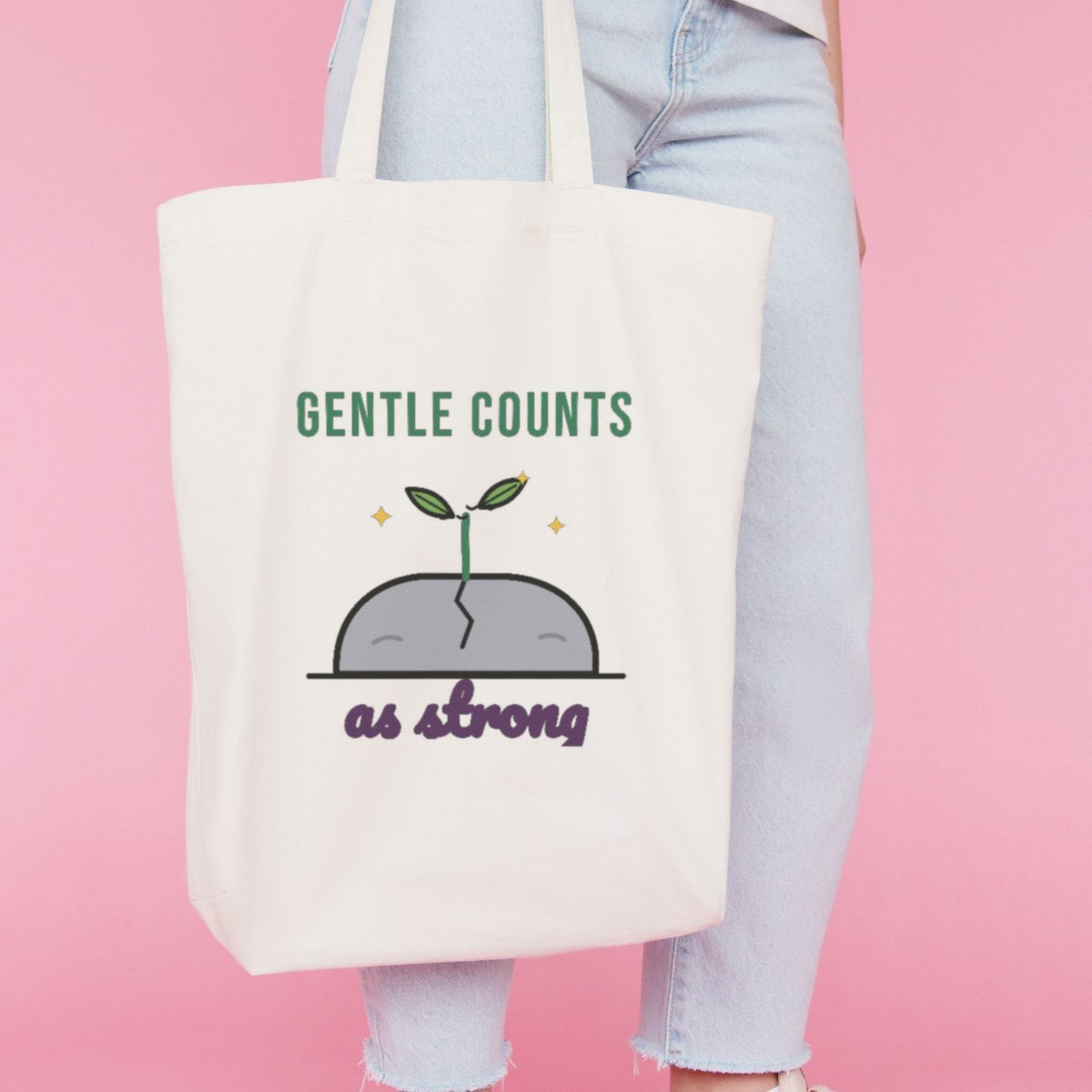 Gentle Counts as Strong Tote Bag, photo 2