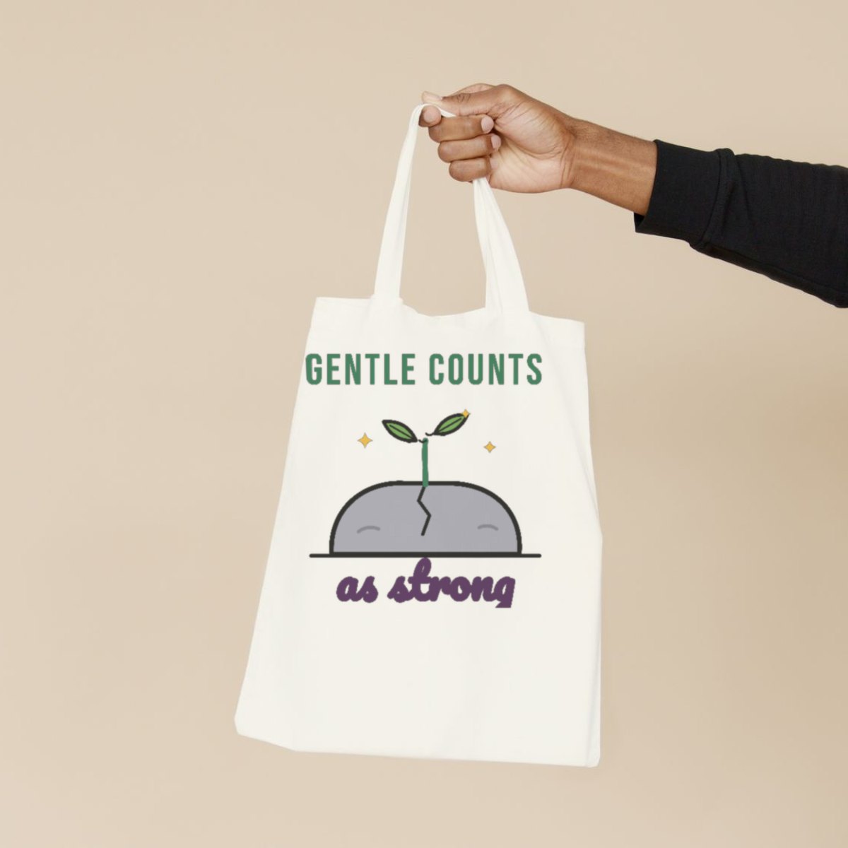 Gentle Counts as Strong Tote Bag, photo 3