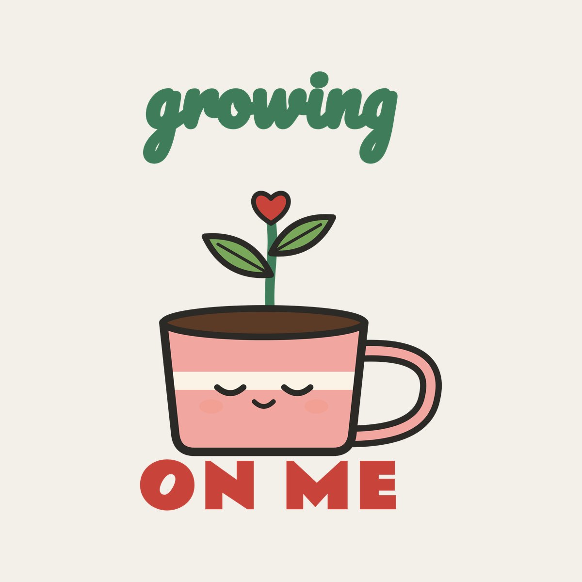 Growing on Me design, close up