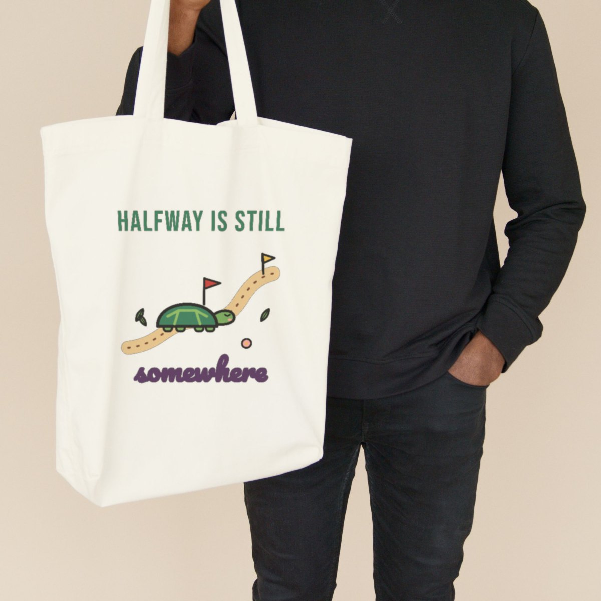 Halfway Is Still Somewhere Tote Bag, photo 3